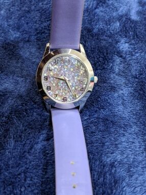 Avon Women's Purple Strap Watch with Sparkling Crystal Dial